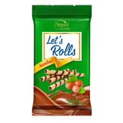 Bogutti Let's Rolls Hazelnut, wafer con crema alla nocciola da 120g