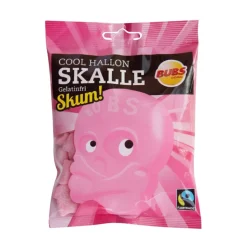 Bubs Skalle Cool Raspberry, caramelle gommose al gusto di lampone da 90g