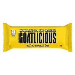 Goatlicious Salted Caramel Bar, tavoletta di cioccolato bianco e caramello salato da 20g