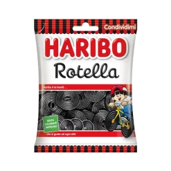 Haribo Rotella liquirizia, caramella al gusto di liquirizia da 80g