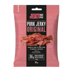 Jerky and Go Pork Jerky Original, carne secca di maiale da 45g