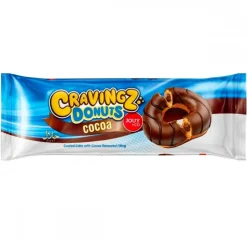 Jouy&Co Cravingz Donuts Cocoa, 5 ciambelle ripiene e ricoperte di cioccolato da 40g