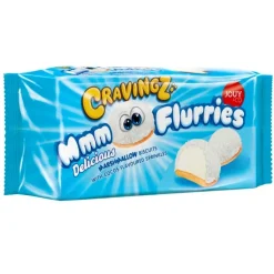 Jouy&Co Cravingz Flurries Cocos, biscotti ripieni di marshmallow con granella al cocco da 100g