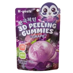 K-peelz 3D Peeling Gummies Grape, caramelle gommose al gusto di uva da 75g