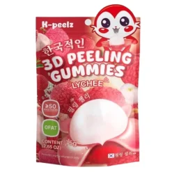 K-peelz 3D Peeling Gummies Lychee, caramelle gommose al gusto di lychee da 75g
