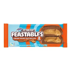 Mr Beast Feastbles Creamy Peanut Butter Cups, cioccolato al latte con burro di arachidi da 40g