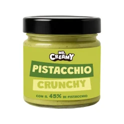 Mr. Creamy Pistacchio Crunchy, crema spalmabile al Pistacchio 45% con granella di Pistacchio da 200g