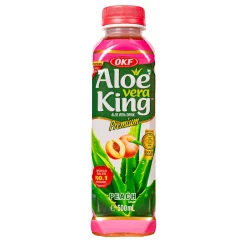 OKF Aloe Vera King Peach, bevanda aloe vera al gusto di pesca da 500ml