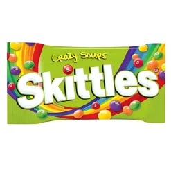Skittles Crazy Sours, caramelle al gusto di frutta aspra da 38g