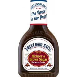 Sweet Baby Ray's Hickory & Brown Sugar Barbecue Sauce, salsa barbecue allo zucchero di canna da 510g
