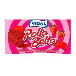 Vidal Rolla Belta Strawberry, caramella lunga al gusto di fragola da 19g