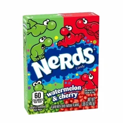 Wonka Nerds Watermelon and Cherry, caramelle ad anguria e ciliegia da 46.7g