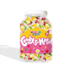 Wunnie Fun Mix, barattolo con bustine monoporzione di caramelle gommose in gusti assortiti (30 o 60 pz)