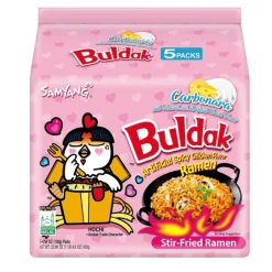 5x Samyang Buldak Carbonara Hot Chicken Flavor, noodles al gusto di carbonara da 130g